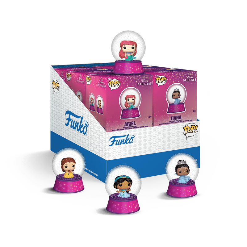 Funko Pop Disney Princess Snow Globe (Ariel, Belle, Jasmine, Tiana)