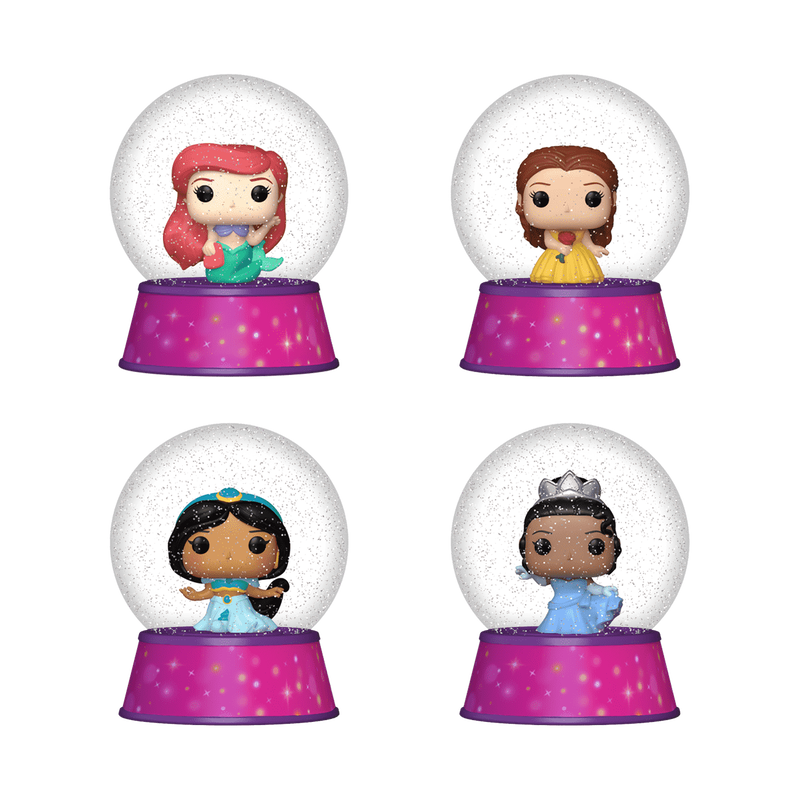 Funko Pop Disney Princess Snow Globe (Ariel, Belle, Jasmine, Tiana)