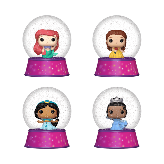 Funko Pop Disney Princess Snow Globe (Ariel, Belle, Jasmine, Tiana)