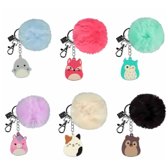 Squishmallows Fluffy Pom Pom Keyring