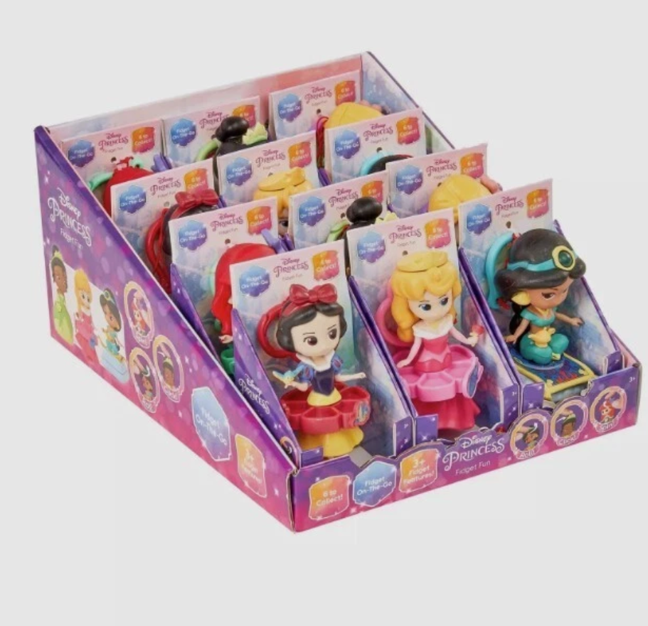Disney Princess Fidget Doll Mini Figure (Ariel, Jasmine, Rapunzel, Sleeping Beauty, Snow White, Tiana)