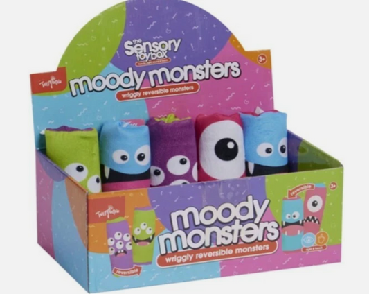 ToyMania Reversible Moody Monsters Sensory Plush Water Snake Toy