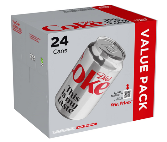Diet Coke Soft Drink Cans 24 x 330ml — Free UK Postage